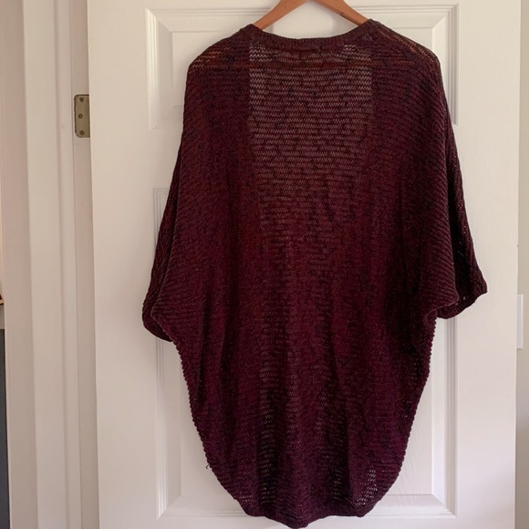 Garage Burgundy/Navy Cocoon Cardigan - Picture 5 of 6